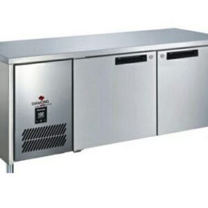یخچال و فریزر روی میز کار 2 درب استیل Diamond مدل CH-6T-2d